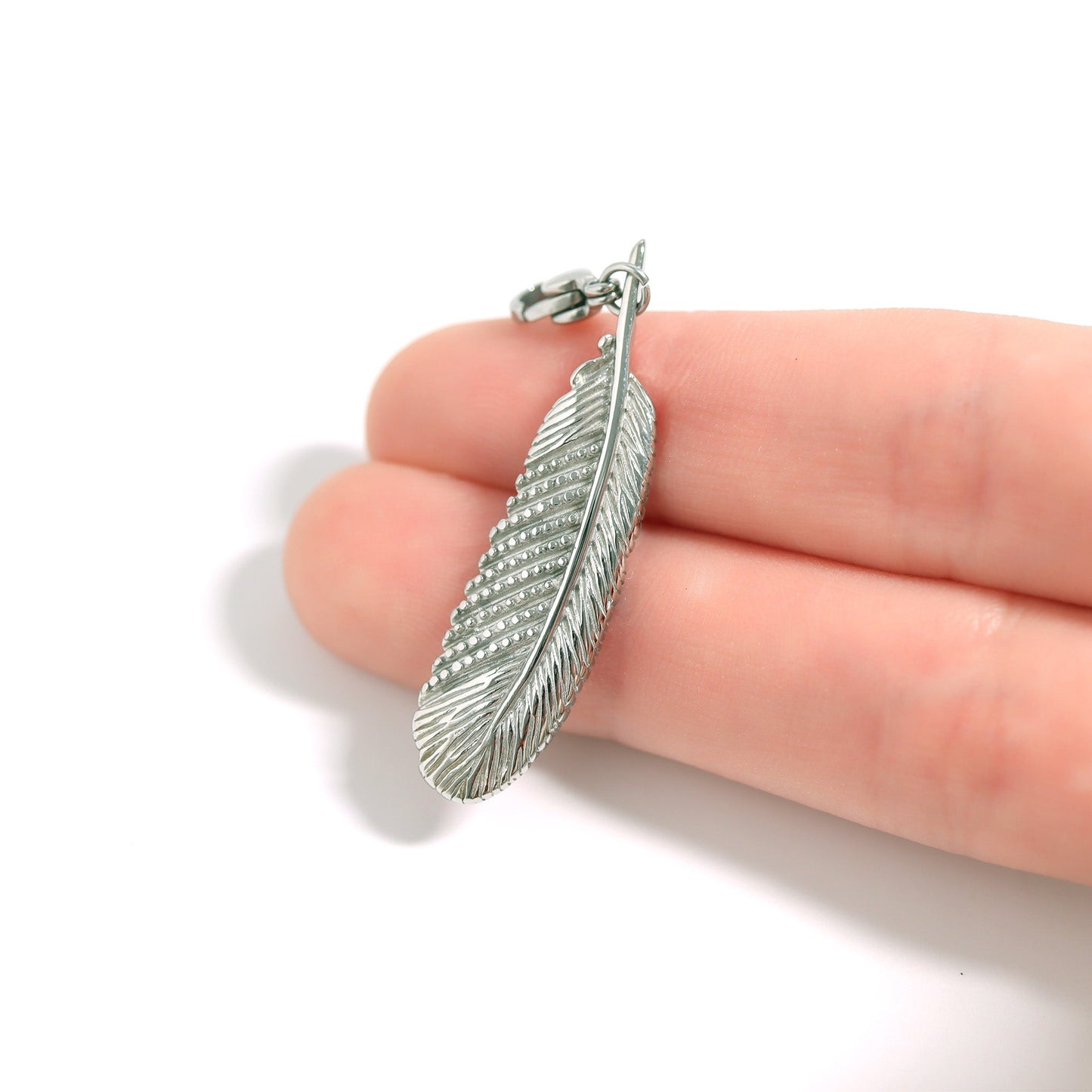 Feather Charm Stainless Steel Pendant / PDL2014