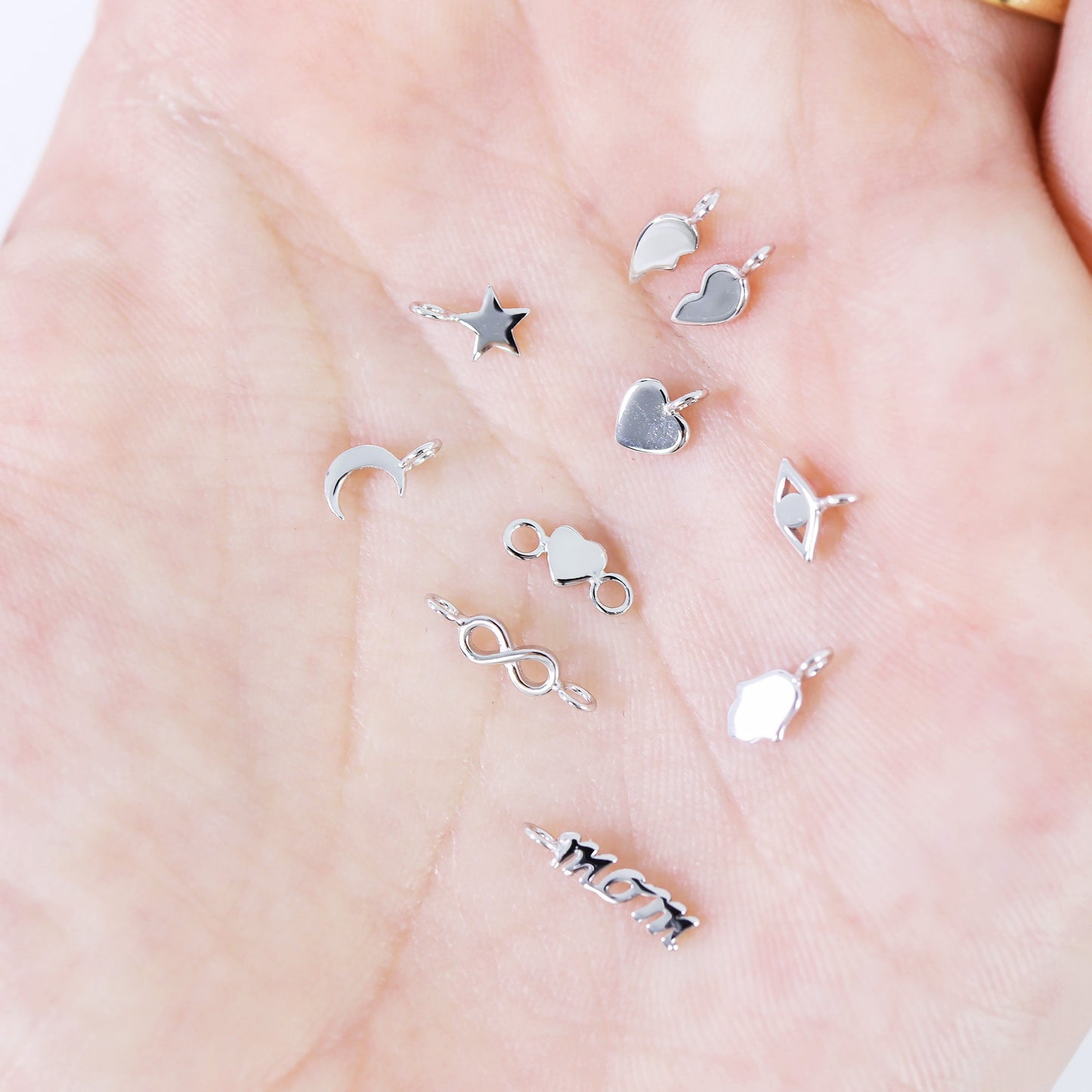 Permanent Jewelry Left Side .925 Sterling Silver Broken Heart Charm / PMJ3006