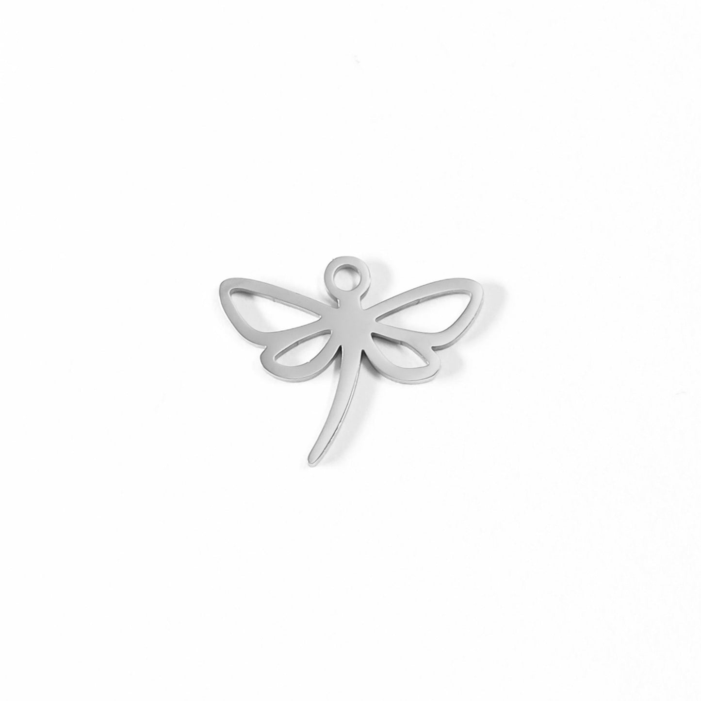 18K Gold PVD Stainless Steel Dainty Dragonfly Charm / PDL0091