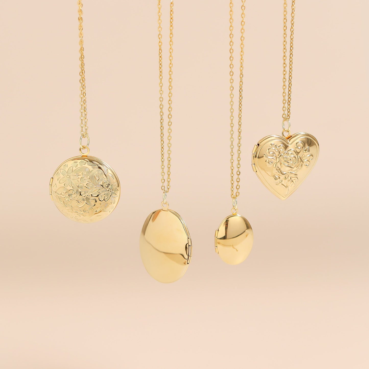 18K Gold PVD Stainless Steel Oval Locket / PDL0244