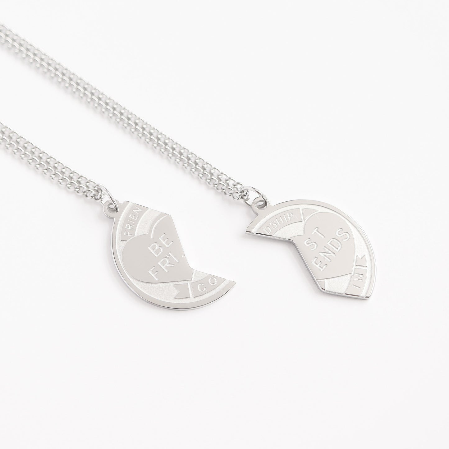 Stainless Steel Best Friend Break Apart Friendship Necklace / SBB0098