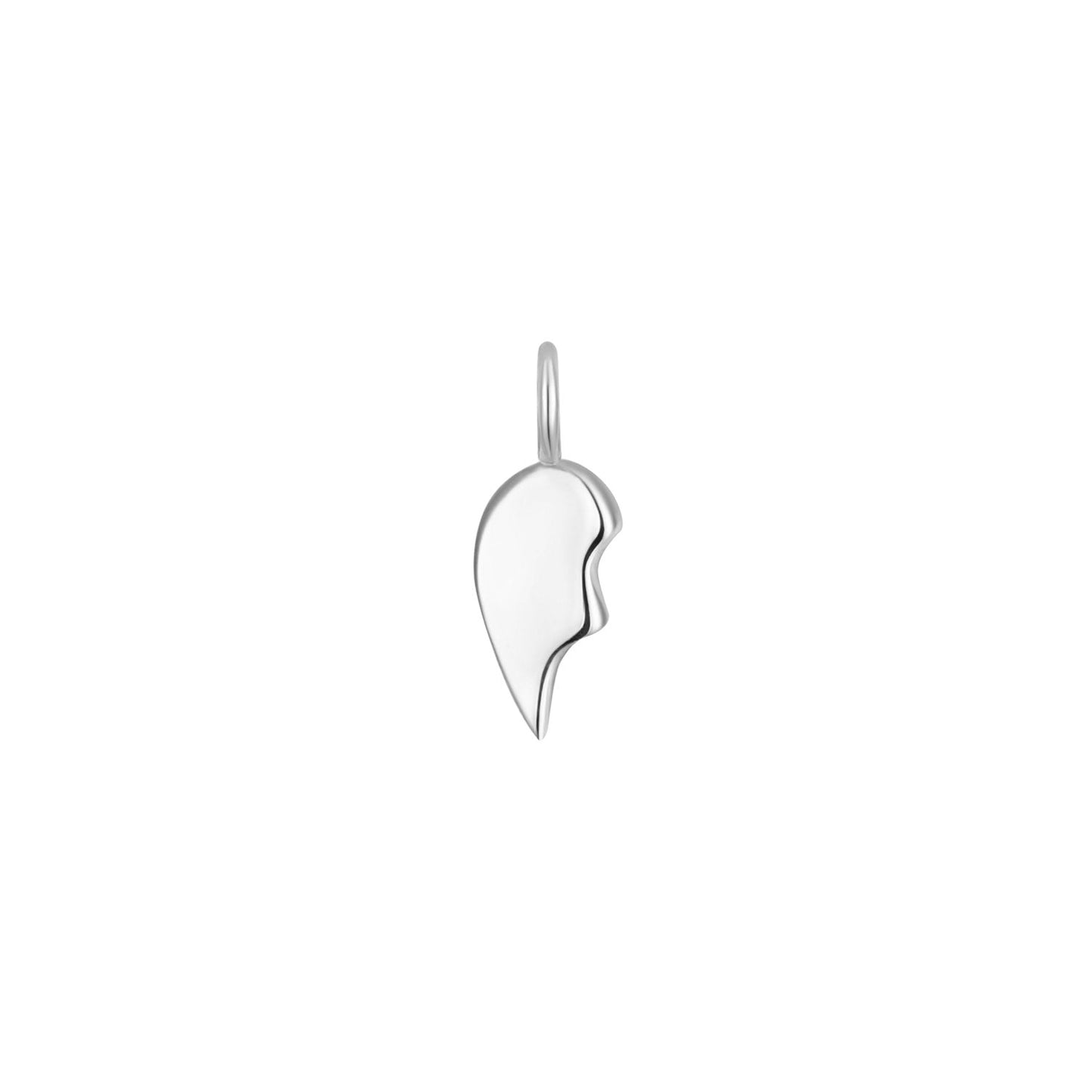 Permanent Jewelry Left Side .925 Sterling Silver Broken Heart Charm / PMJ3006