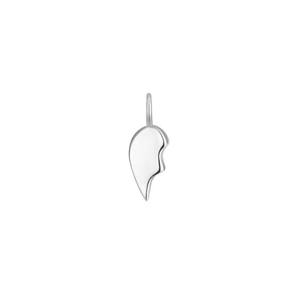 Permanent Jewelry Left Side .925 Sterling Silver Broken Heart Charm / PMJ3006