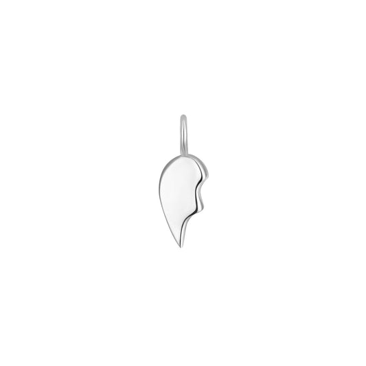 Permanent Jewelry Left Side .925 Sterling Silver Broken Heart Charm / PMJ3006