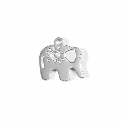18K Gold PVD Stainless Steel Elephant Charm / PDL0016