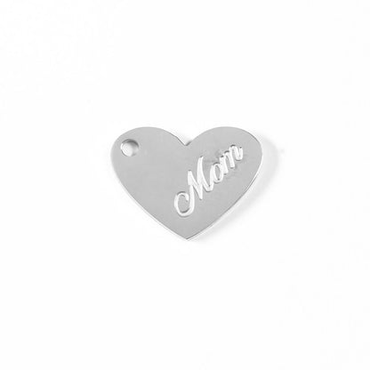 18K Gold PVD Stainless Steel Mom Heart Charm / PDL0037