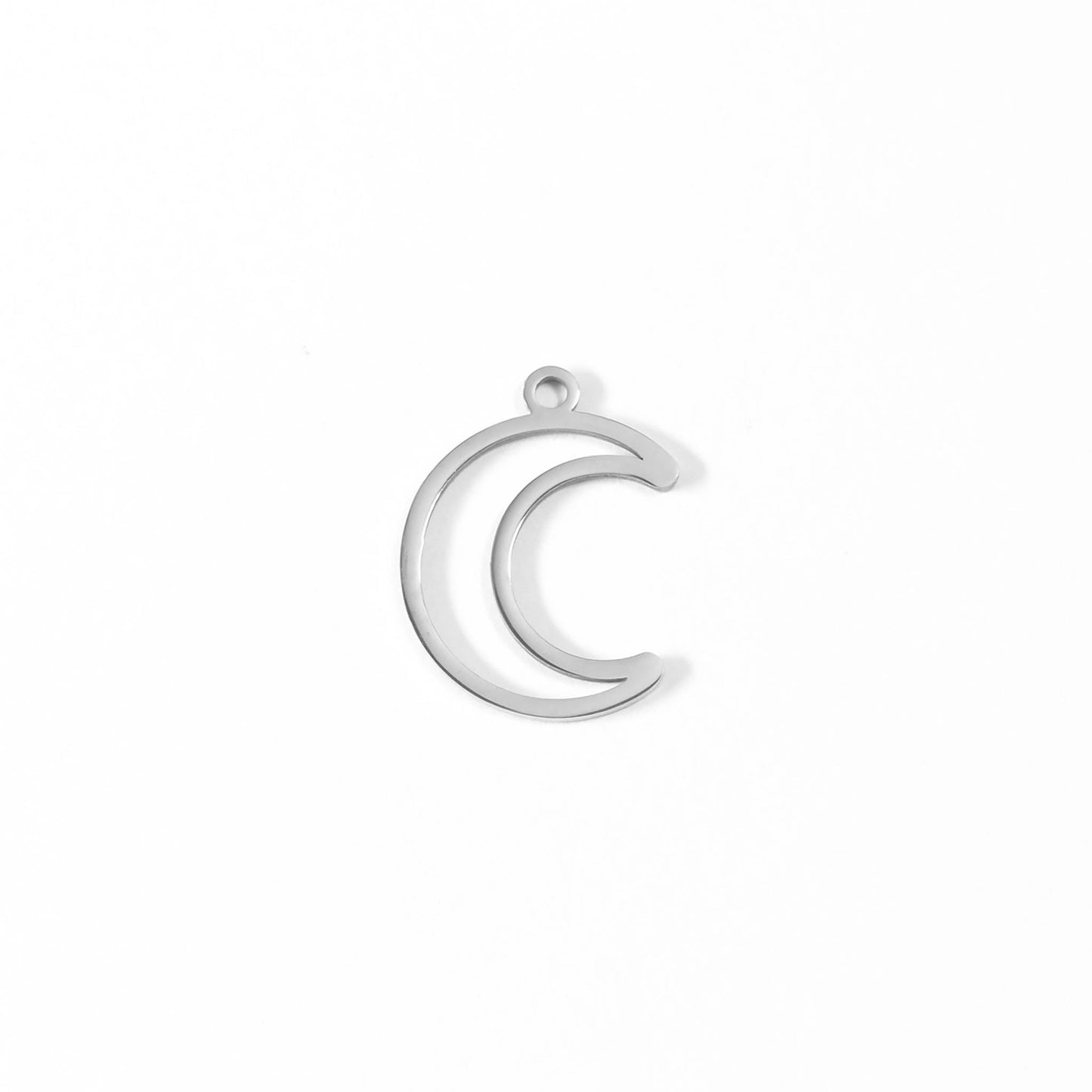 18K Gold PVD Stainless Steel Crescent Moon Charm / PDL0043