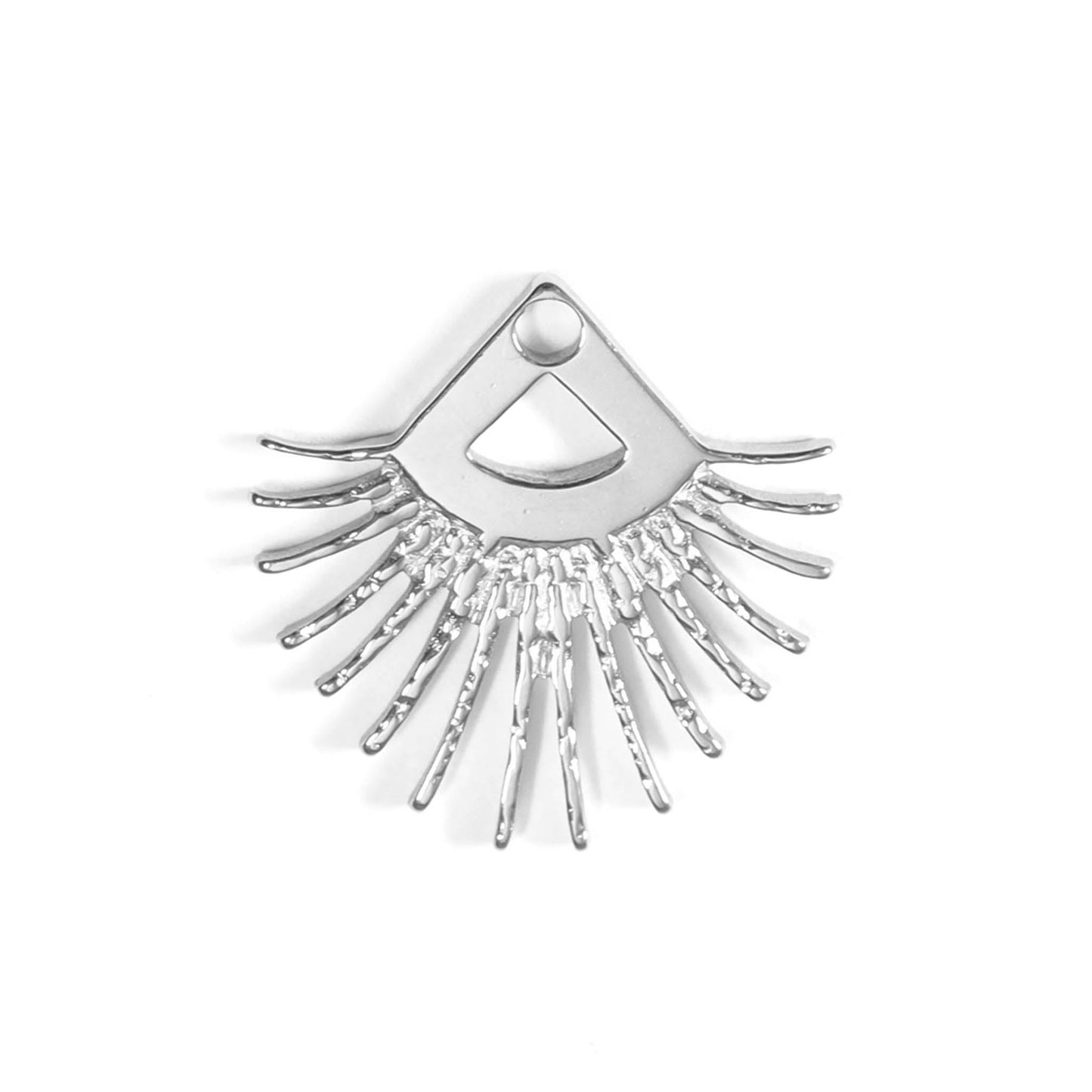 18K Gold PVD Stainless Steel Triangle Sun Ray Charm / PDL0024