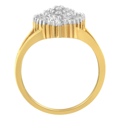 10K Gelbgold 1/4 Karat Diamant-Cocktailring