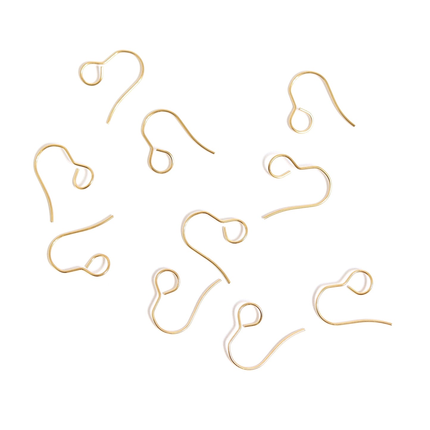 20 Pc 18K Gold PVD Stainless Steel Wire Earring Hooks / ERJ0043