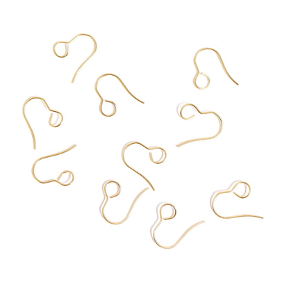 20 Pc 18K Gold PVD Stainless Steel Wire Earring Hooks / ERJ0043