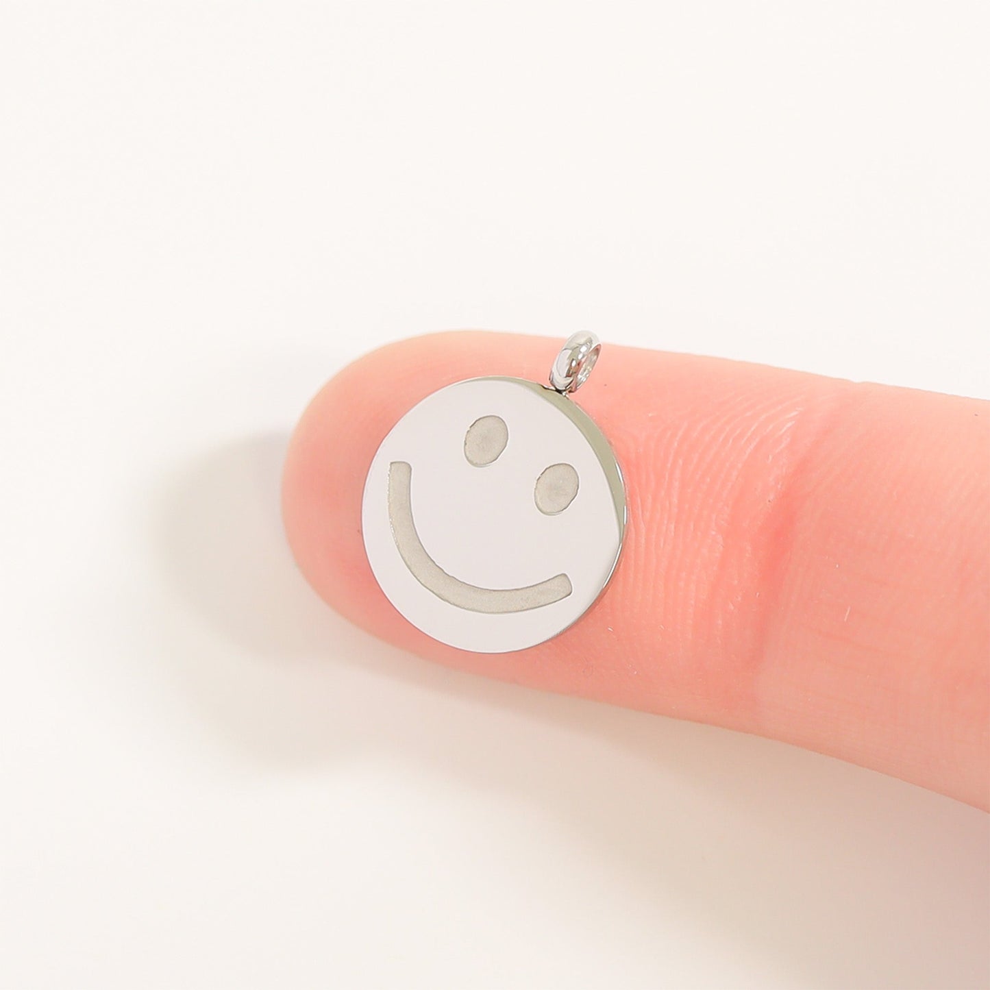 18K Gold PVD Stainless Steel Smiley Face Charm / PDL0201