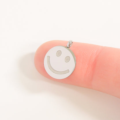 18K Gold PVD Stainless Steel Smiley Face Charm / PDL0201