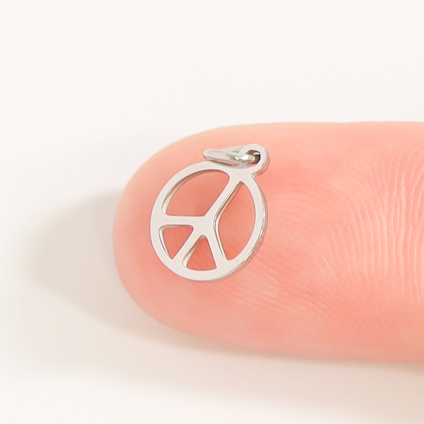 18K Gold Stainless Steel Peace Sign Charm / PDL0204