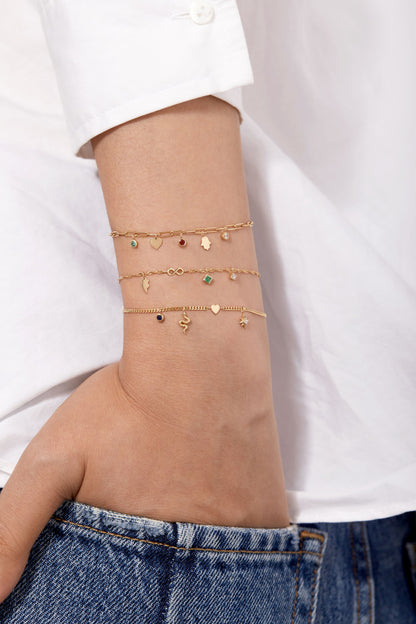 Permanent Jewelry 14K Solid Gold Diamond Compass Star Charm / PMJ1010