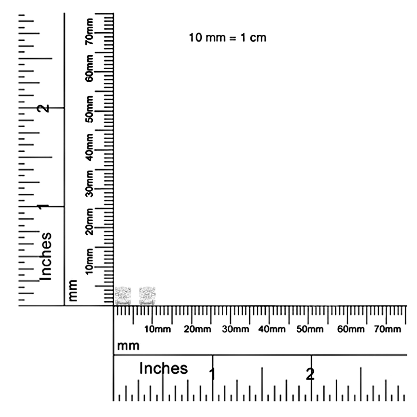 Diamant-Ohrstecker aus Sterlingsilber