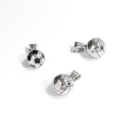 18K Gold PVD Stainless Steel 3D Volleyball Charm / PDL0180