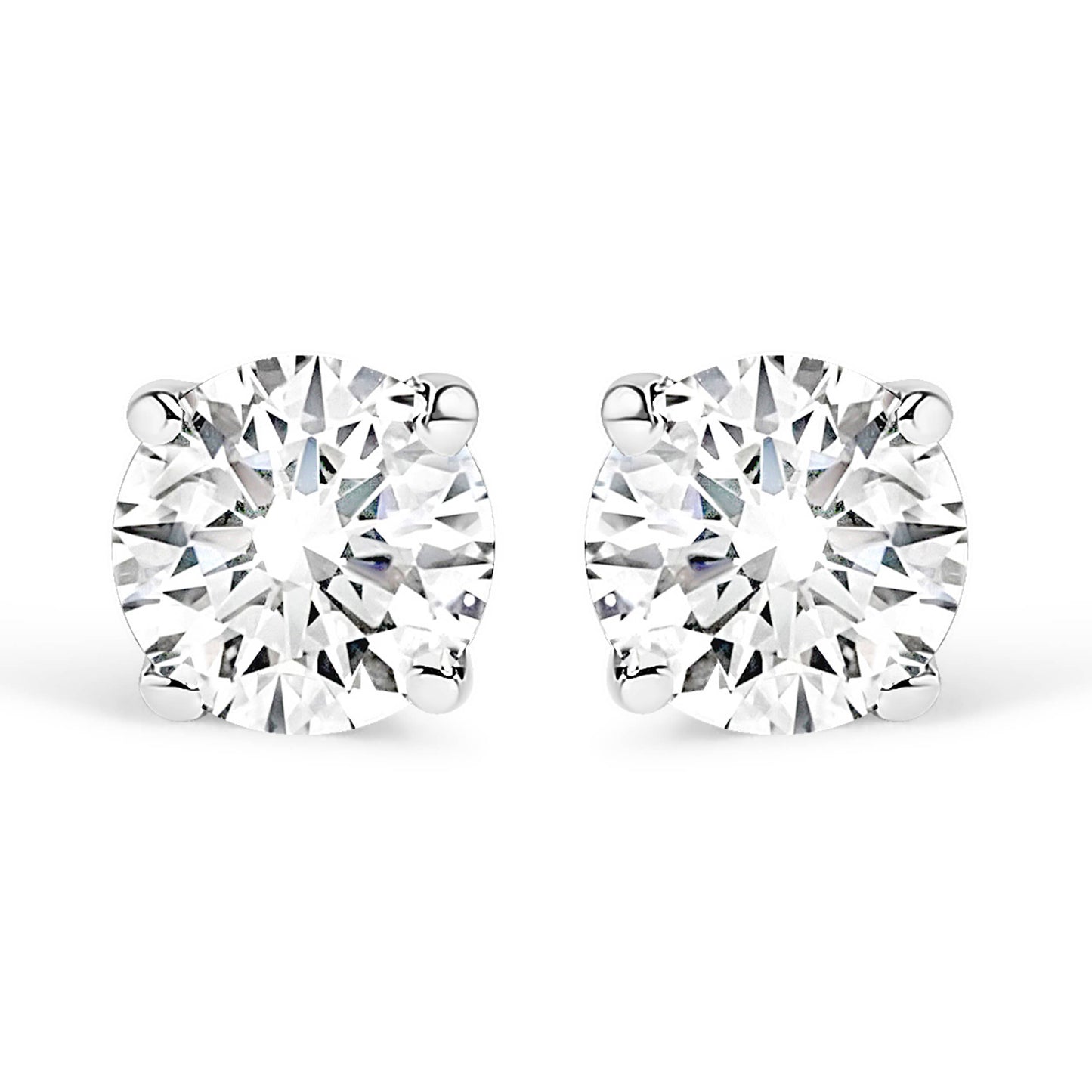 Ohrstecker aus 0,925er-Sterlingsilber, 1/2 Karat, braun, mit Diamanten