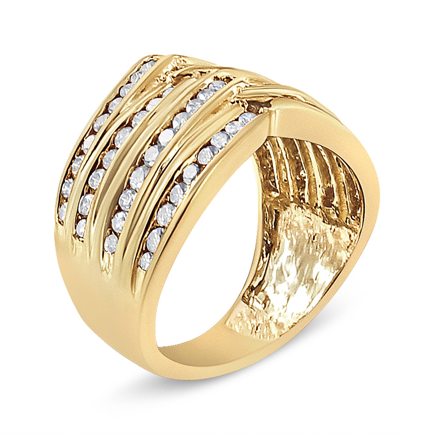 Gelbgold über Silber 1 1/2 Karat Diamant-Kanalband