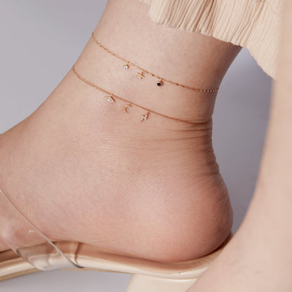 Permanent Jewelry 14K Solid Gold Half Moon Charm / PMJ1014