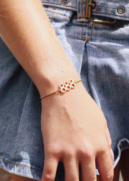 18K Gold PVD Stainless Steel Angel Number Bracelet / BRJ1003