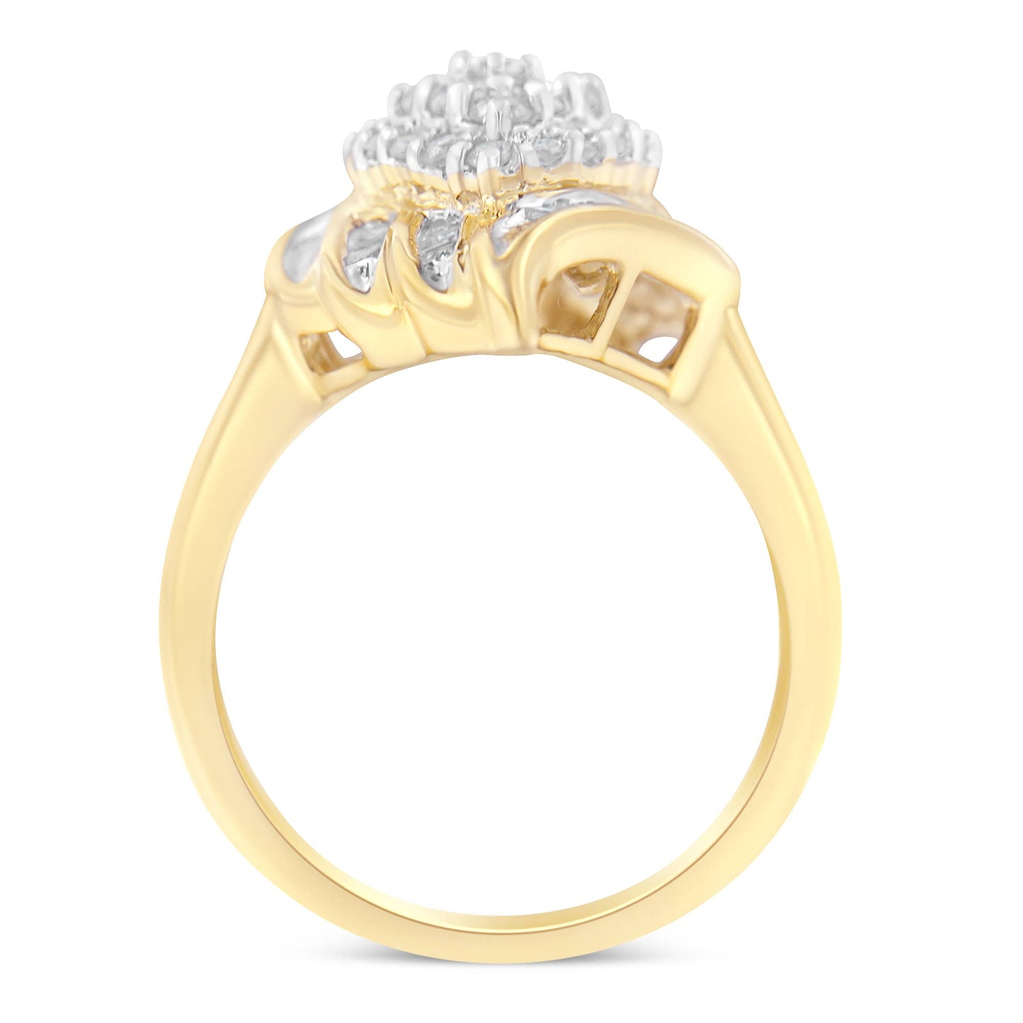 Cocktailring aus 10 Karat Gelbgold 3/4 Karat Diamant (I-J, I2-I3)