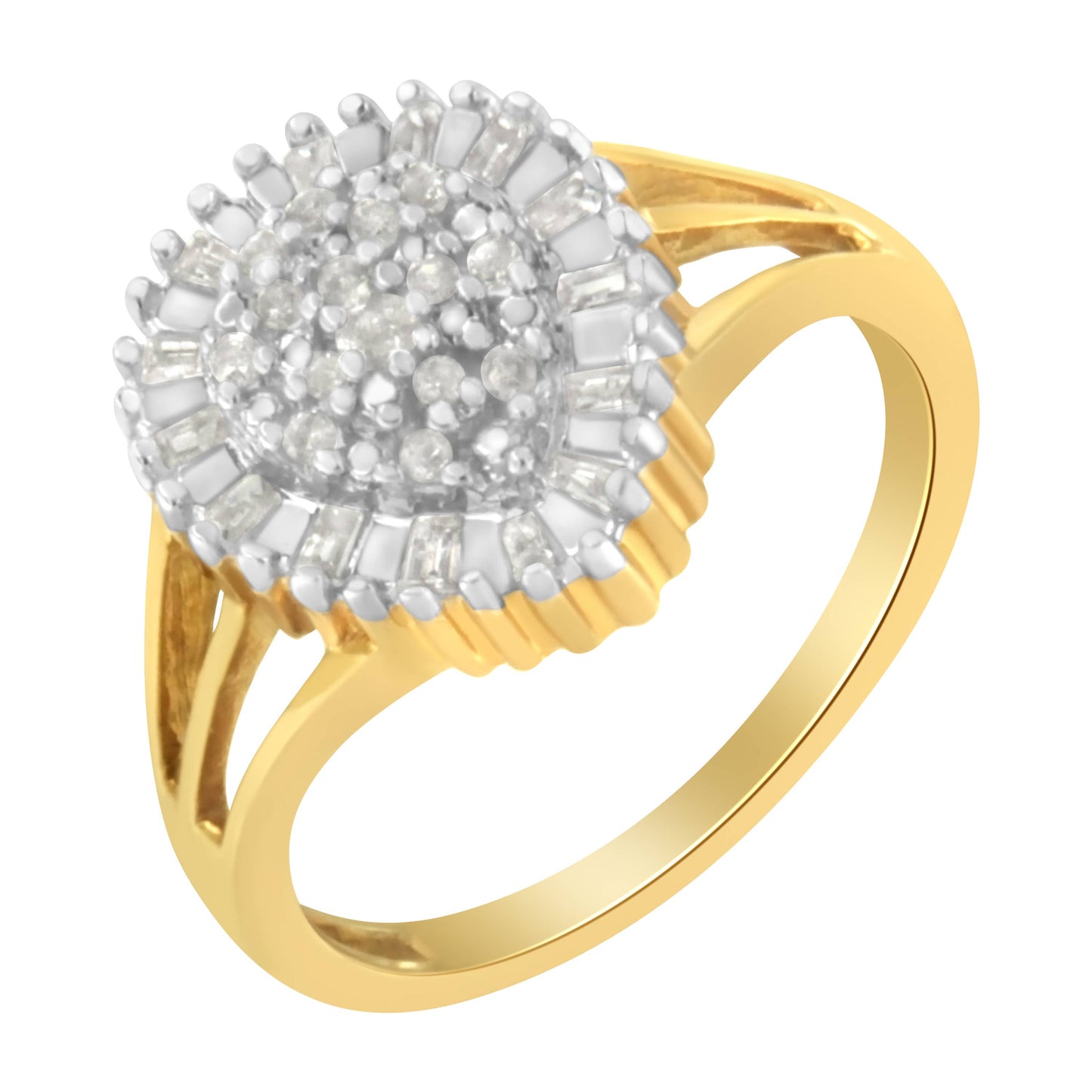 10K Gelbgold 1/4 Karat Diamant-Cocktailring