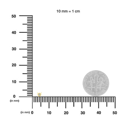 10K Gelbgold 1/10ct Solitär-Diamant-Anhänger-Halskette