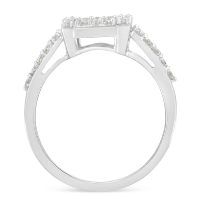 Halo Cathedral Cocktailring aus Sterlingsilber mit 1,0 Karat