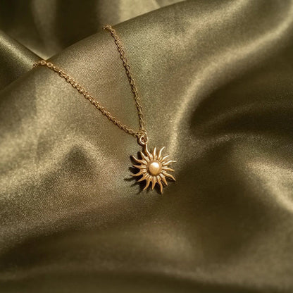 18K Gold PVD Stainless Steel Mystic Sun Charm / PDL0116