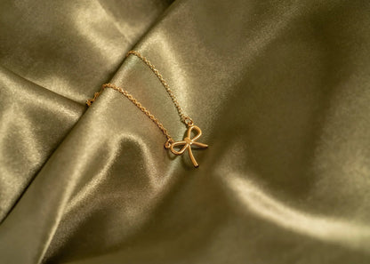 18K Gold PVD Stainless Steel Bow Connector Charm / PDL0142