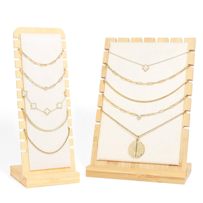 18K Gold PVD Stainless Steel Stone "Heart" Paperclip Chain Necklace / CHN9976