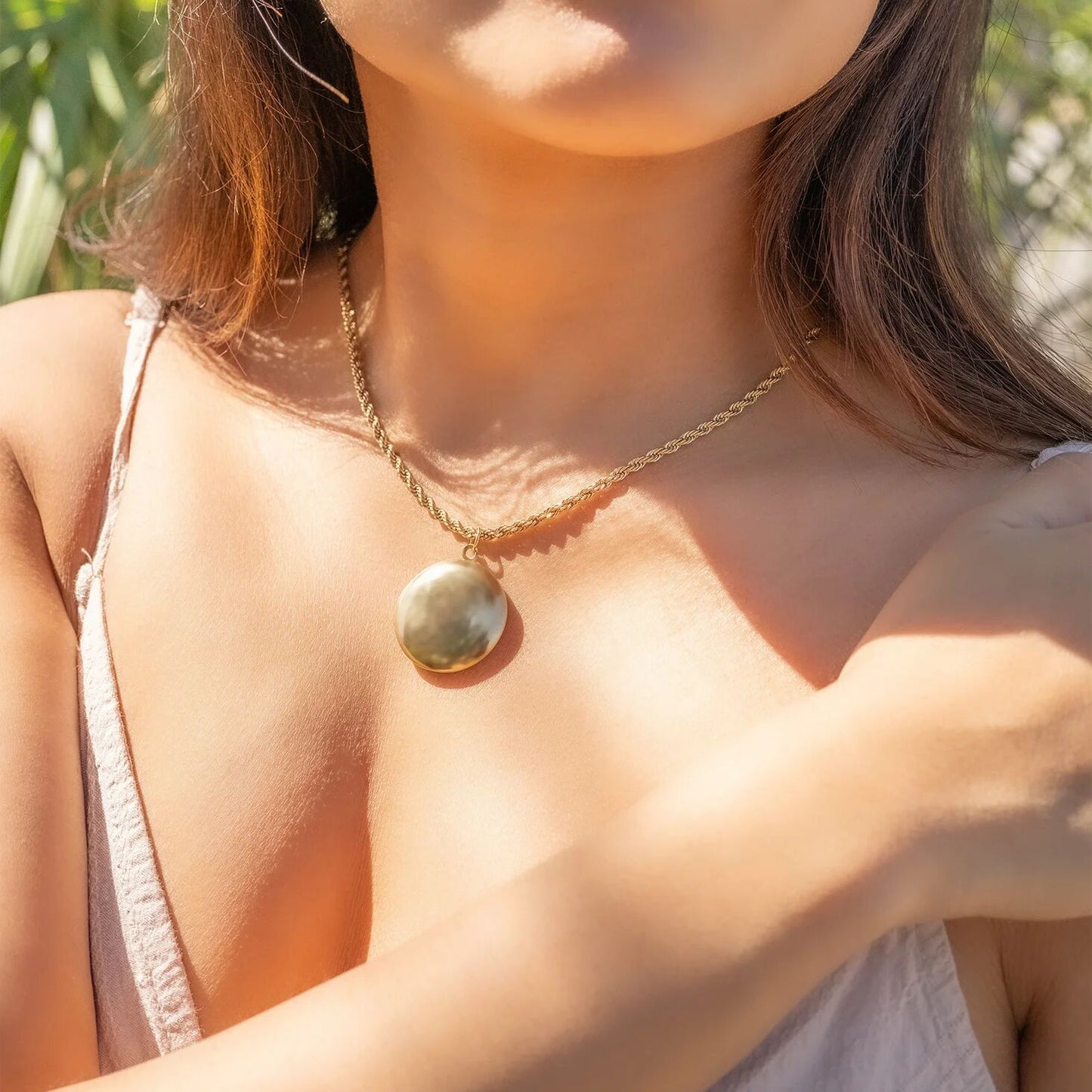 18K Gold PVD Stainless Steel Round Locket / PDL0242