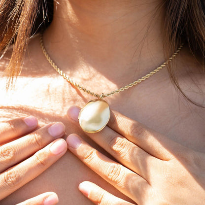 18K Gold PVD Stainless Steel Oval Locket / PDL0243