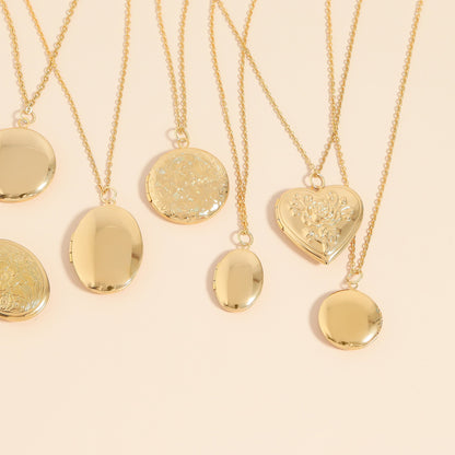 18K Gold PVD Stainless Steel Oval Locket / PDL0244