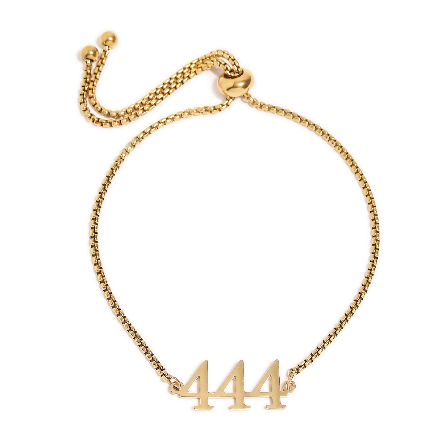 18K Gold PVD Stainless Steel Angel Number Bracelet / BRJ1003