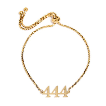 18K Gold PVD Stainless Steel Angel Number Bracelet / BRJ1003