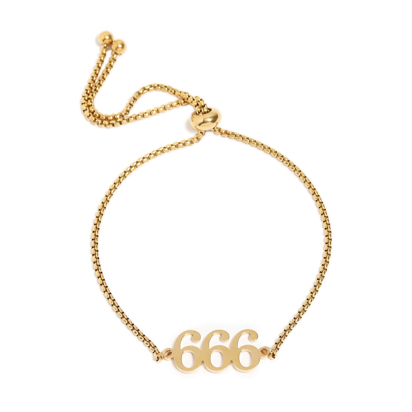 18K Gold PVD Stainless Steel Angel Number Bracelet / BRJ1003