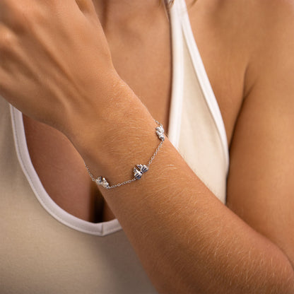 18K Gold PVD Stainless Steel Bow Station Bracelet / BRJ1069