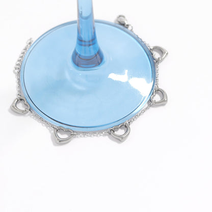 18K Gold PVD Stainless Steel Station Heart Bracelet / BRJ1070