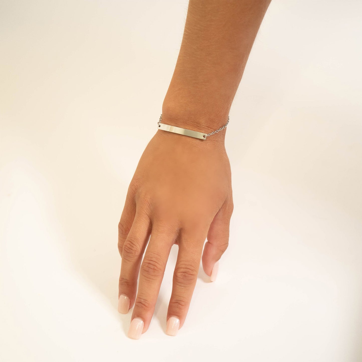 18K Gold PVD Stainless Steel Blank Curved Bar Bracelet/Anklet / BRJ9030