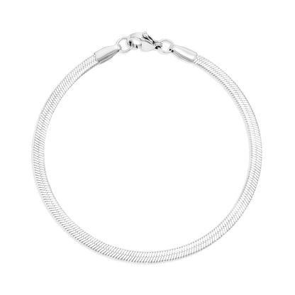 Stainless Steel Herringbone Chain Bracelet / BRJ9081