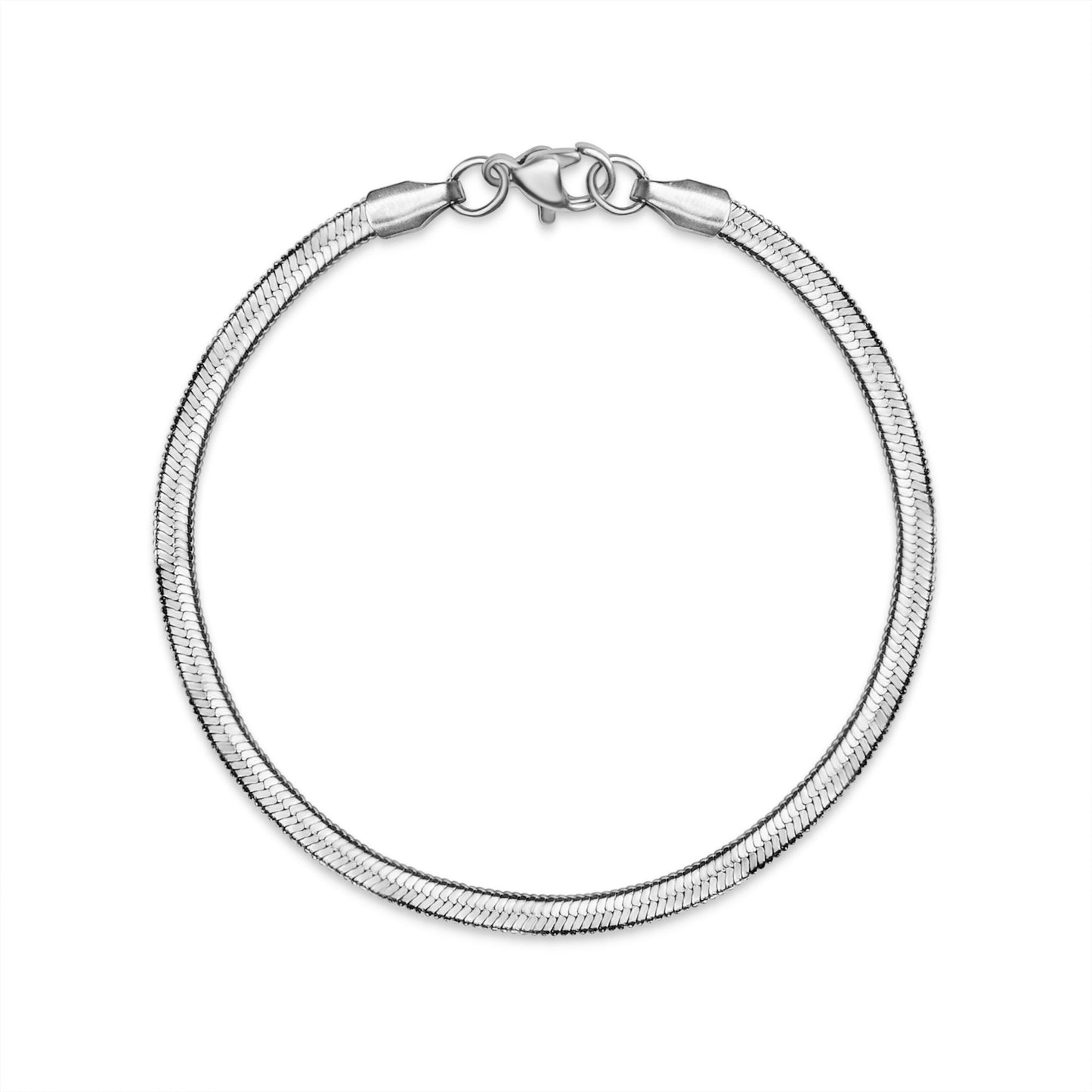 Stainless Steel Herringbone Chain Bracelet / BRJ9081