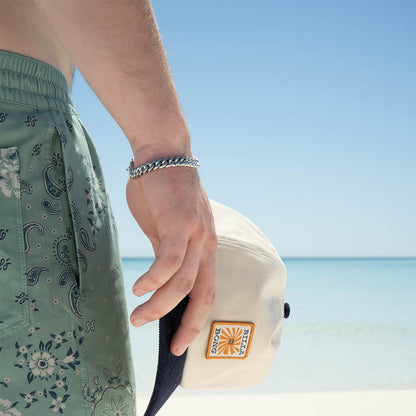 18K Gold PVD Stainless Steel Diamond Cut Curb Chain Bracelet / BRJ9098