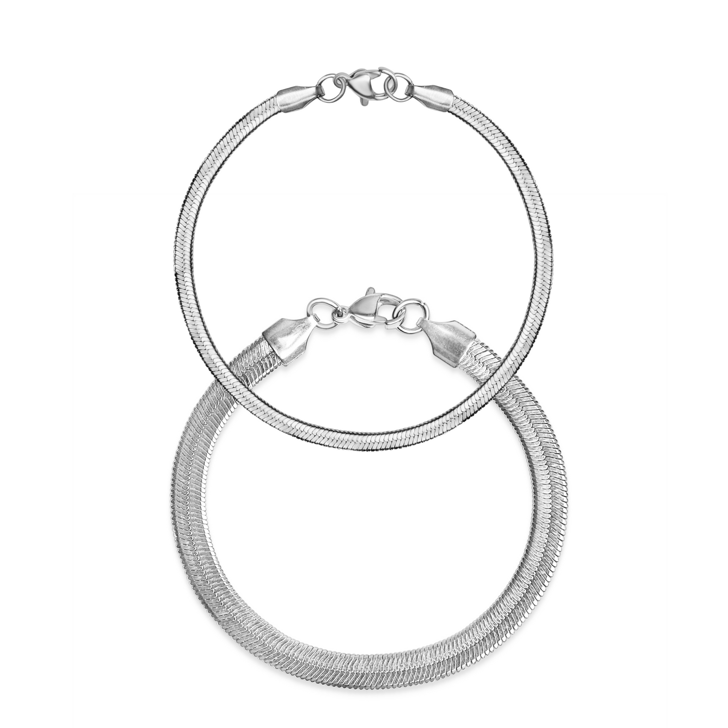 Stainless Steel Herringbone Chain Bracelet / BRJ9081