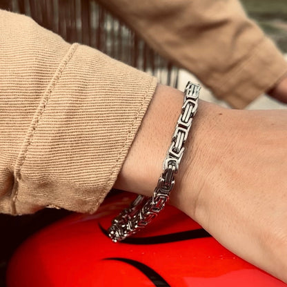 Stainless Steel Byzantine Chain Bracelet / BRJ9087