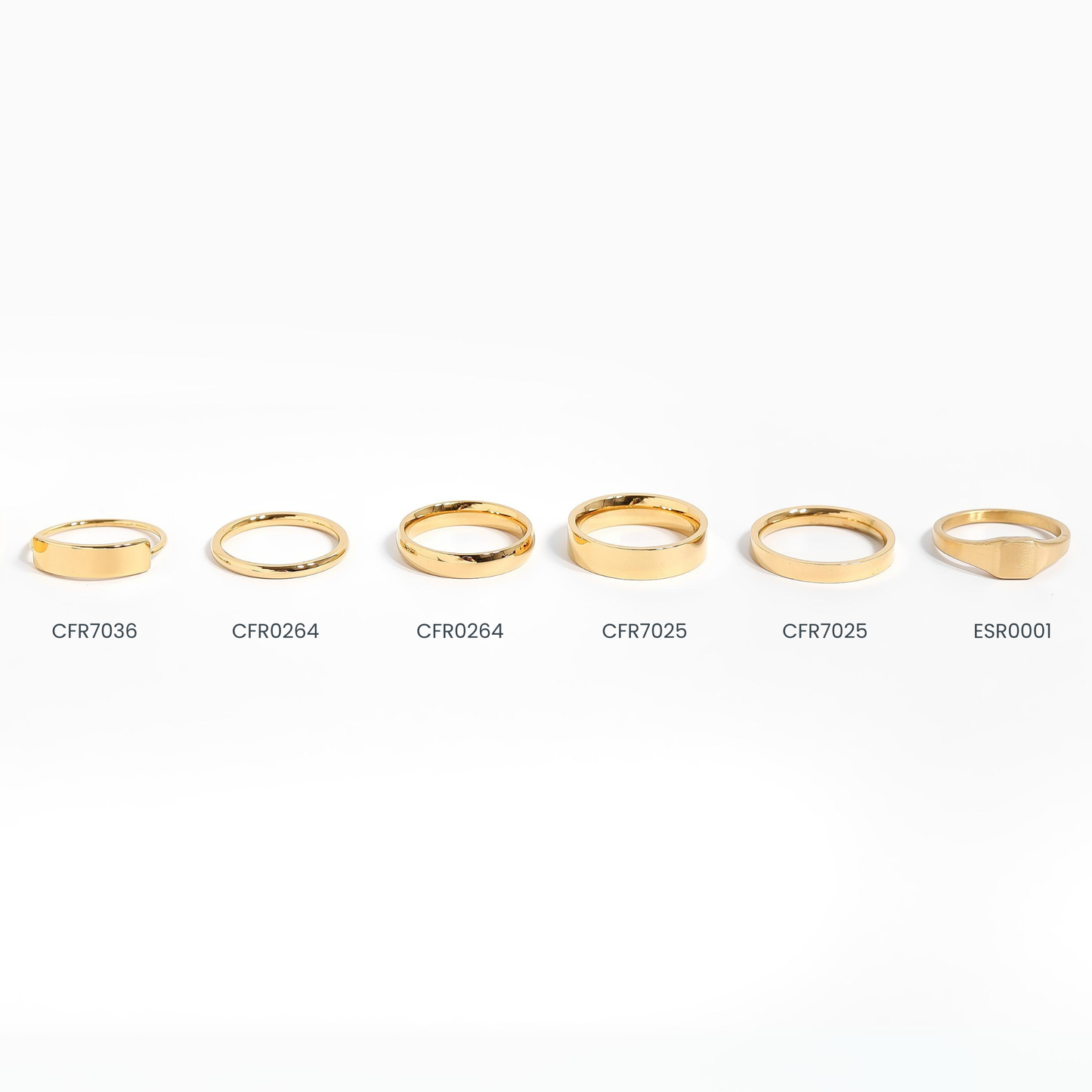 18K Gold PVD Stainless Steel Blank Ring / CFR0264