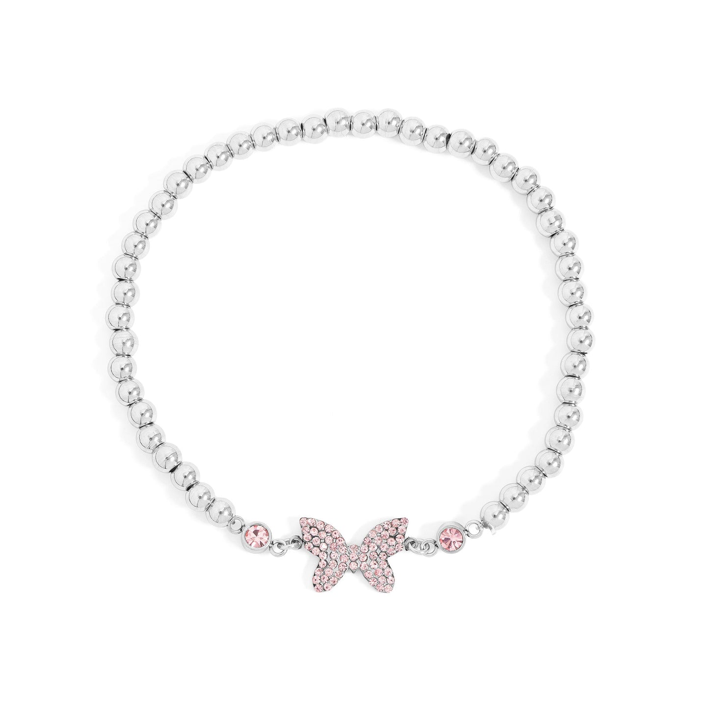 18K Gold PVD Stainless Steel Butterfly Stretch Bracelet / BRJ1074