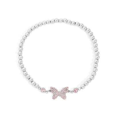 18K Gold PVD Stainless Steel Butterfly Stretch Bracelet / BRJ1074