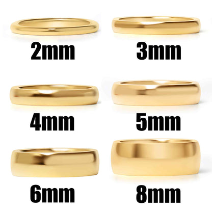 18K Gold PVD Stainless Steel Blank Ring / CFR0264